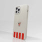 Funda móvil Hecha de Fibriva™ Oficial Athletic Club Diseño Franja Vertical Clásica