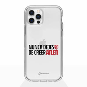 Funda móvil Transparente Oficial Atletico Madrid NDDC Slogan