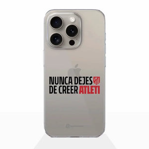 Funda móvil Transparente Oficial Atletico Madrid NDDC Slogan