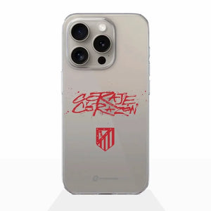 Funda móvil Transparente Oficial Atletico Madrid Coraje Corazon Slogan