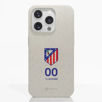 Funda móvil Hecha de Fibriva™ Oficial Atletico Madrid Escudo Standard + Nombre y Número