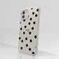 Funda móvil Hecha de Fibriva™ PC3D Diseño Mono Dots + Initials