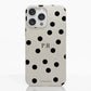 Funda móvil Hecha de Fibriva™ PC3D Diseño Mono Dots + Initials