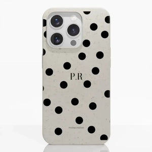 Funda móvil Hecha de Fibriva™ PC3D Diseño Mono Dots + Initials