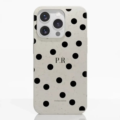 Funda móvil Hecha de Fibriva™ PC3D Diseño Mono Dots + Initials