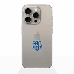 Funda móvil Clear oficial del FC Barcelona con escudo azul
