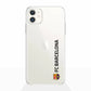 Funda móvil Clear Oficial FC Barcelona Vertical negro