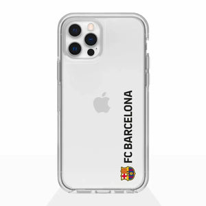 Funda móvil Clear Oficial FC Barcelona Vertical negro