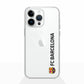 Funda móvil Clear Oficial FC Barcelona Vertical negro