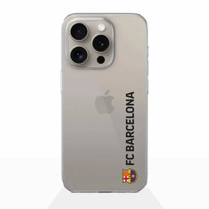 Funda móvil Clear Oficial FC Barcelona Vertical negro