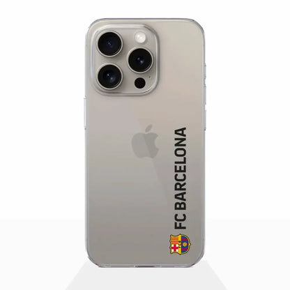 Funda móvil Clear Oficial FC Barcelona Vertical negro