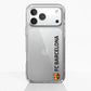 Funda móvil Clear Oficial FC Barcelona Vertical negro
