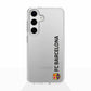 Funda móvil Clear Oficial FC Barcelona Vertical negro
