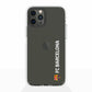Funda móvil Clear oficial del FC Barcelona vertical blanca