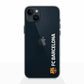 Funda móvil Clear oficial del FC Barcelona vertical blanca