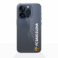 Funda móvil Clear oficial del FC Barcelona vertical blanca