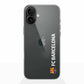 Funda móvil Clear oficial del FC Barcelona vertical blanca