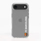 Funda móvil Clear oficial del FC Barcelona vertical blanca