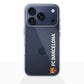 Funda móvil Clear oficial del FC Barcelona vertical blanca