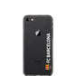 Funda móvil Clear oficial del FC Barcelona vertical blanca