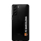 Funda móvil Clear oficial del FC Barcelona vertical blanca