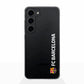 Funda móvil Clear oficial del FC Barcelona vertical blanca