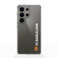 Funda móvil Clear oficial del FC Barcelona vertical blanca