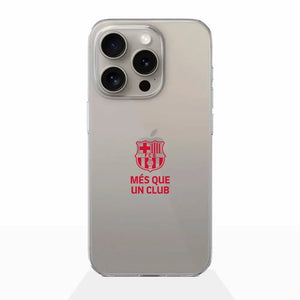 Funda móvil Transparente Oficial FC Barcelona Més que un club Rojo