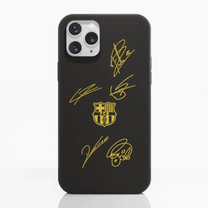Funda Fibriva™ oficial del FC Barcelona con diseño amarillo y firmas