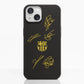 Funda Fibriva™ oficial del FC Barcelona con diseño amarillo y firmas