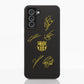Funda Fibriva™ oficial del FC Barcelona con diseño amarillo y firmas