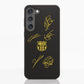 Funda Fibriva™ oficial del FC Barcelona con diseño amarillo y firmas
