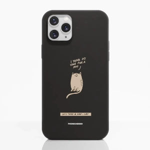Maja Official Black Fibriva™ Phone Case Design Nap-Cat