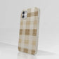 Funda móvil Hecha de Fibriva™ PC3D diseño con patrón vichy marrón