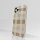 Funda móvil Hecha de Fibriva™ PC3D diseño con patrón vichy marrón