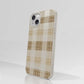 Funda móvil Hecha de Fibriva™ PC3D diseño con patrón vichy marrón