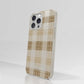 Funda móvil Hecha de Fibriva™ PC3D diseño con patrón vichy marrón