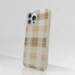Funda móvil Hecha de Fibriva™ PC3D diseño con patrón vichy marrón
