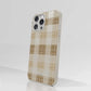 Funda móvil Hecha de Fibriva™ PC3D diseño con patrón vichy marrón