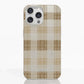 Funda móvil Hecha de Fibriva™ PC3D diseño con patrón vichy marrón