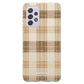 Funda móvil Hecha de Fibriva™ PC3D diseño con patrón vichy marrón